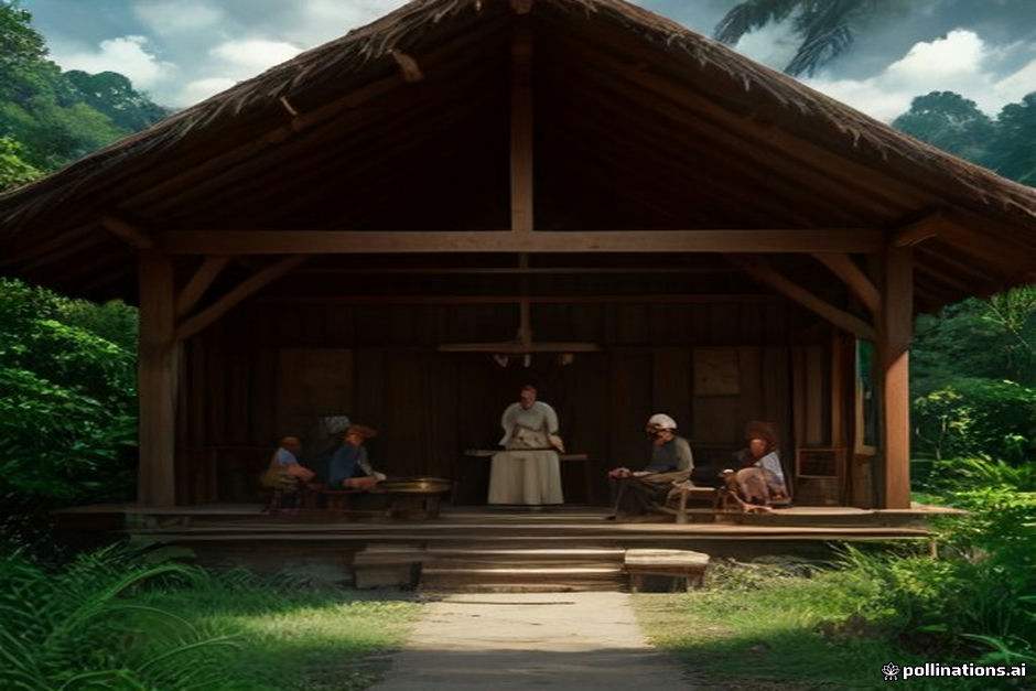 Ilustrasi AI rumah persekutuan sederhana; bukan dokumentasi bentuk atau tahapan bangunan Gereja Betesda.